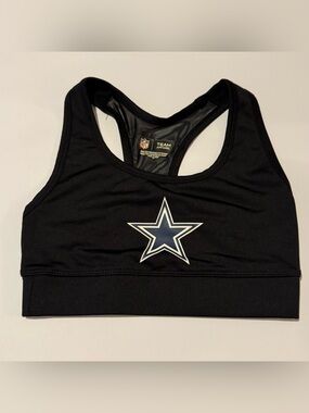 Dallas Cowboys Black Sports Bra - Team Apparel!